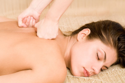 deep tissue massage woman laying down