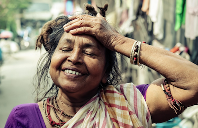 arthritis pain management indian woman closing eyes